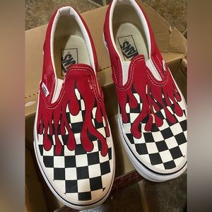 Checkered Flame Vans